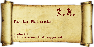 Konta Melinda névjegykártya